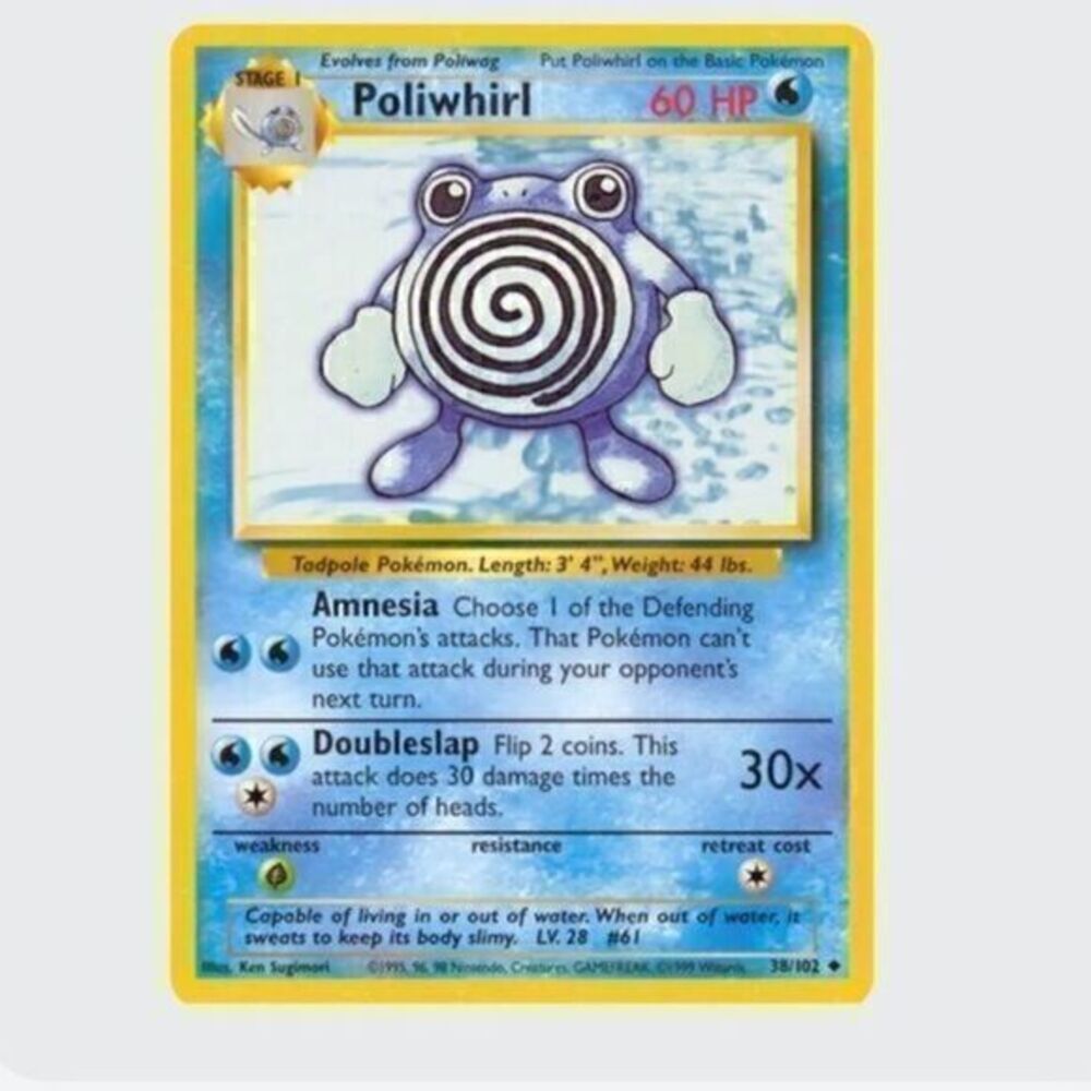 Poliwhirl Pokémon Trading Cards Pokémon Trading Cards Pokémon